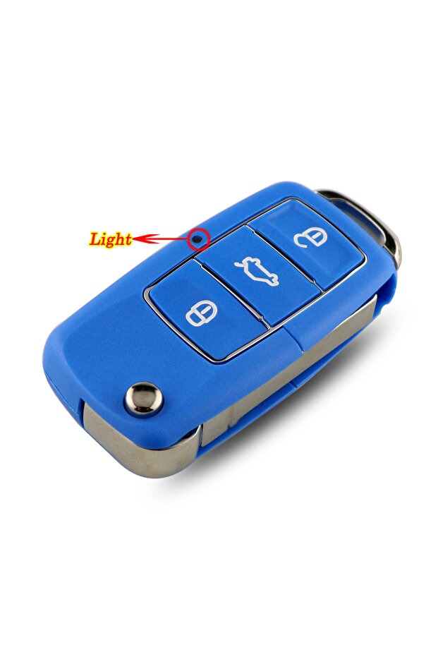 Sky Blue YIQIXIN Flip Car Key Shell For VW Jetta Golf Passat Beetle Polo Bora Volkswagen 3 Buttons F