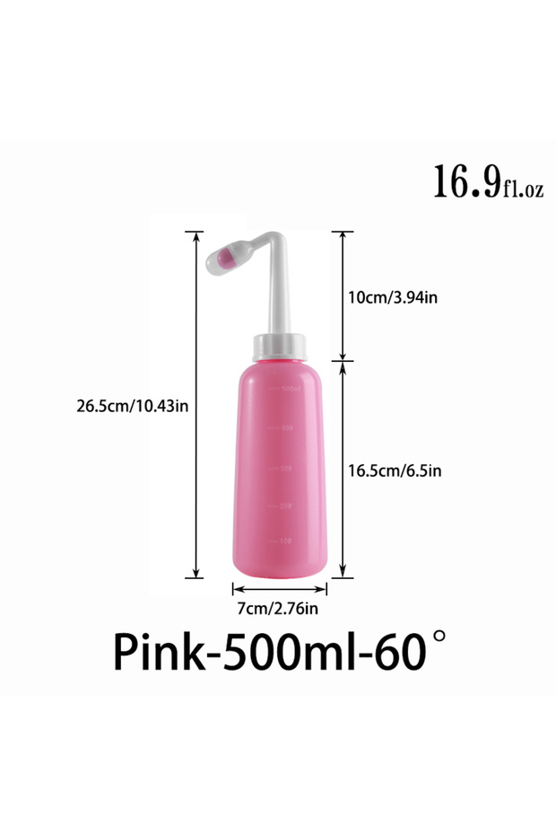 Pink-500ml-60 Manual Ear Wax Removal Kit Portable Ear Irrigation Cleaner Safe Ear Care Tool for Adul