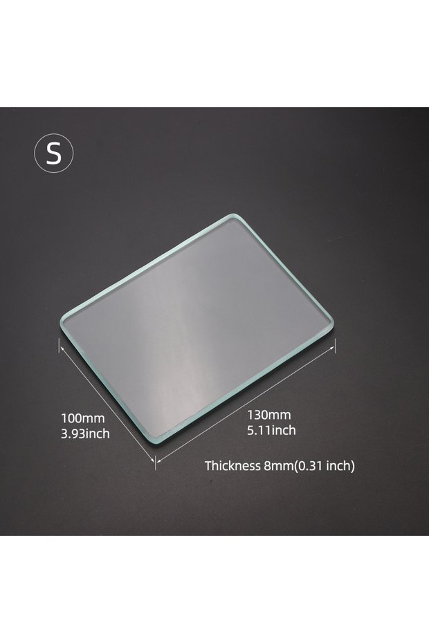 Glass-S QJH Leather Burnisher Craft Tools Clear Tempered Glass Slicker for Burnishing Polishing Boar
