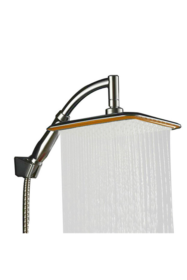 9 inch 9 Inch Rotate 360 Degree Bathroom Rainfall Shower Head ABS Chrome Water Saving Shower Extensi
