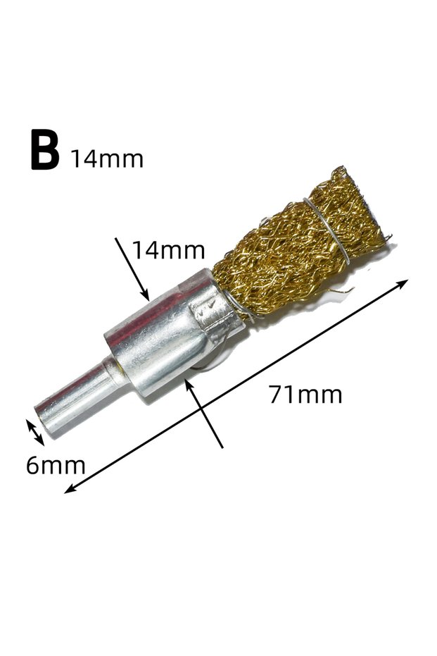 4Pcs B Type Brush 4pcs Wire Brush Wheel Cup Brush Set 1/4 Inch Shank Wire Wheel for Drill Attachment