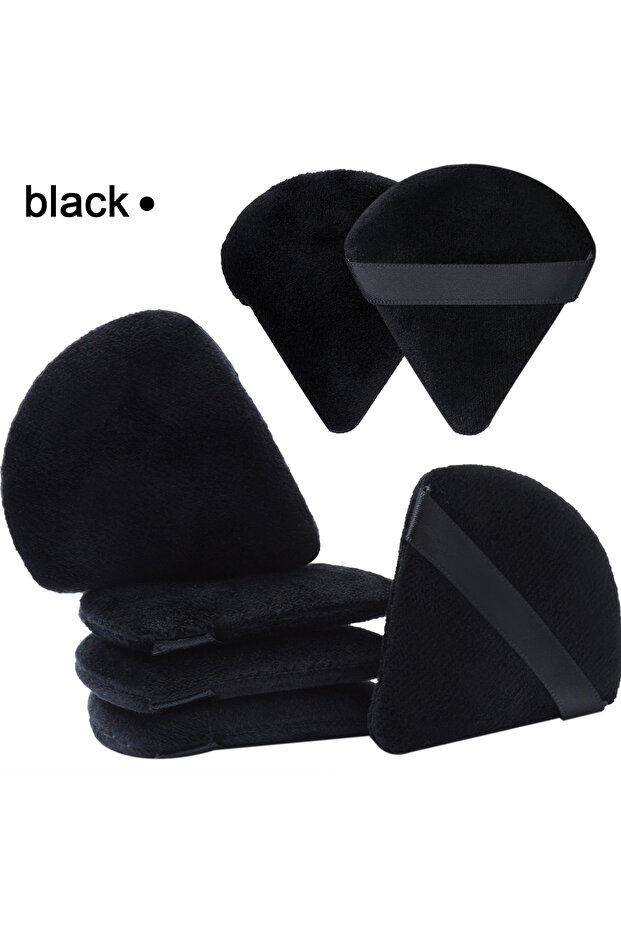 7pcs black triangle 7Pcs Triangel Makeup Powder Puff Soft Velvet Cosmetic Sponges For Contouring, Ey