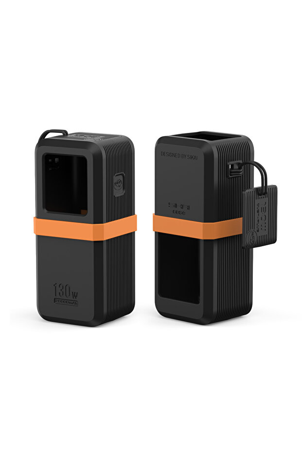 130W Black Orange Silicone Case for UGREEN Nexode Power Bank 20000mAh 130W Protection&Dustproof Trav