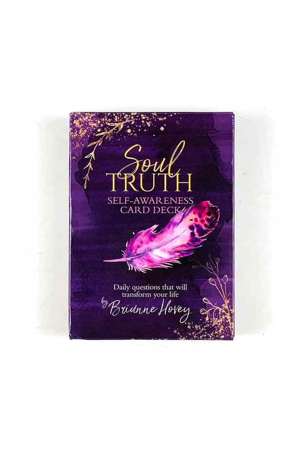 PURPLE NEW Soul Truth Self-Awareness Oracle Cards Deck Daily Questions That Will Transform Your Life