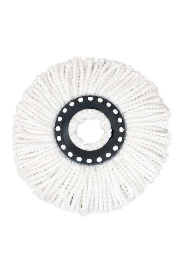 JETTING white Universal Mop Head Refill Rotating Spin Mops Microfibers Round 16mm Mopping Head Micro