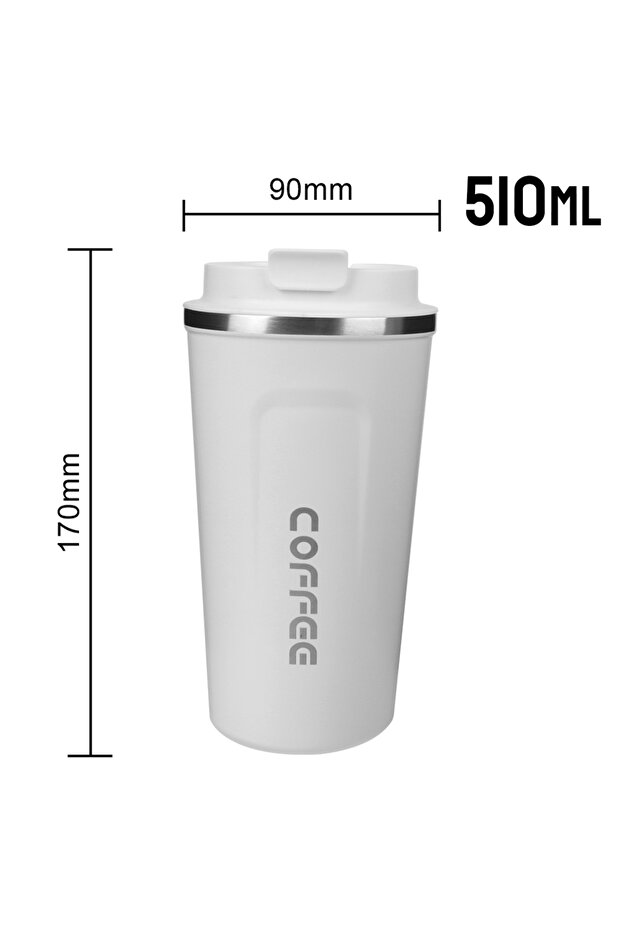 401-500ml 510ML White Thermo Cafe Coffee Mug Car Thermos Mug 380/510ML Leak_Proof Travel Thermo Cup