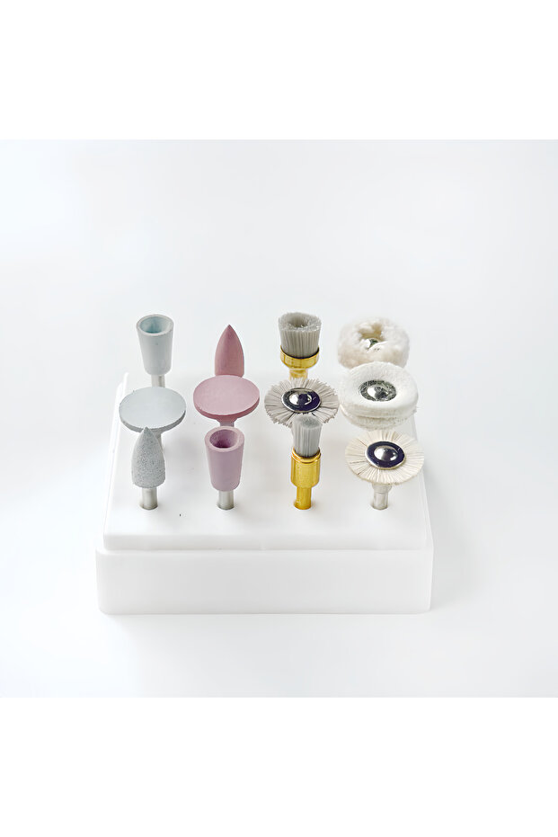 1 Box BS1201 12 Pieces/Box Upgraded Silicone and Brush Grinding Head Mixed Polishing Set - Achieve H