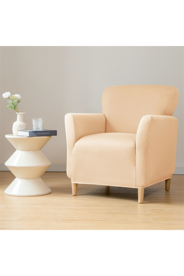 A5 Sofa Cover 1PC Water Repellent Tub Sofa Cover Solid Color Club Chair Slipcover Elastic Single Arm