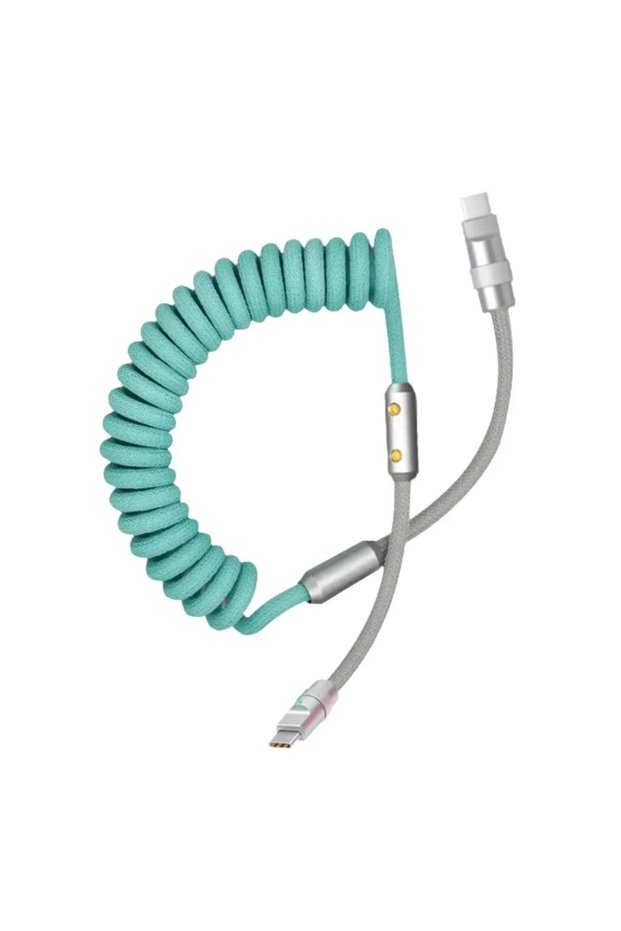 1.8m C to C 1.8M PD 60W Fast Charging Spring USB C to Type C Cable For 15 Pro Max Samsung Xiaomi Hua