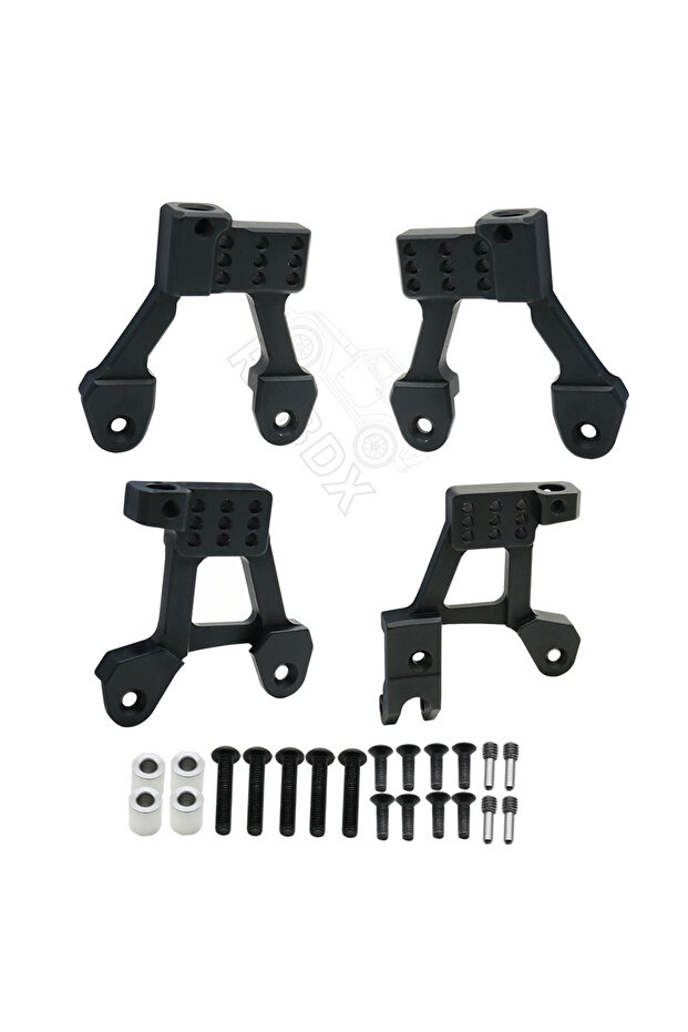 BK Front Rear Metal Front Rear Shock Absorber Towers Mount for 1/10 Axial SCX10 II 90046 90047 90059