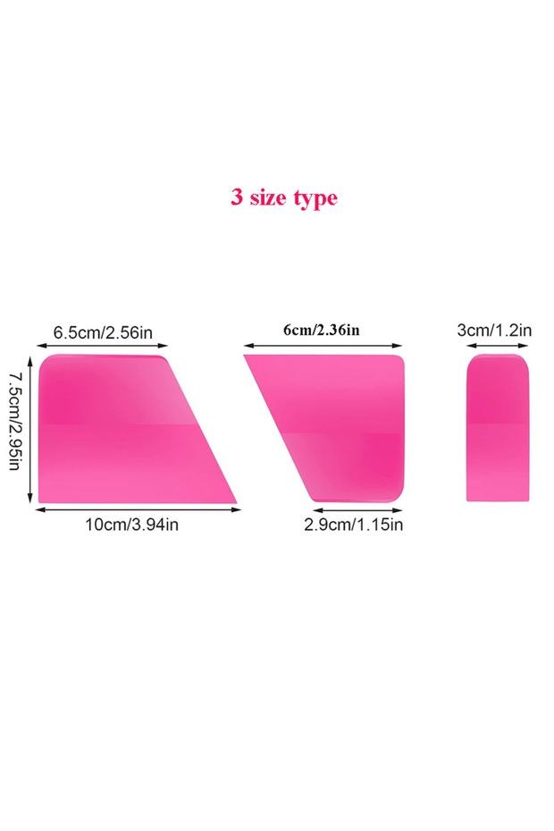 3 Sizes Car PPF Squeegee Soft TPU Rubber Blade Glass Window Cleaning Water Remover Paint Film Scrape