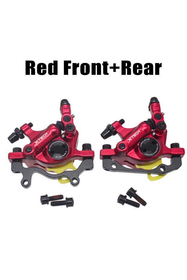 Red A Pair ZOOM XTECH HB100 MTB Hydraulic Disc Calipers Front and Rear Rotor G3 160/180MM MT200 M315