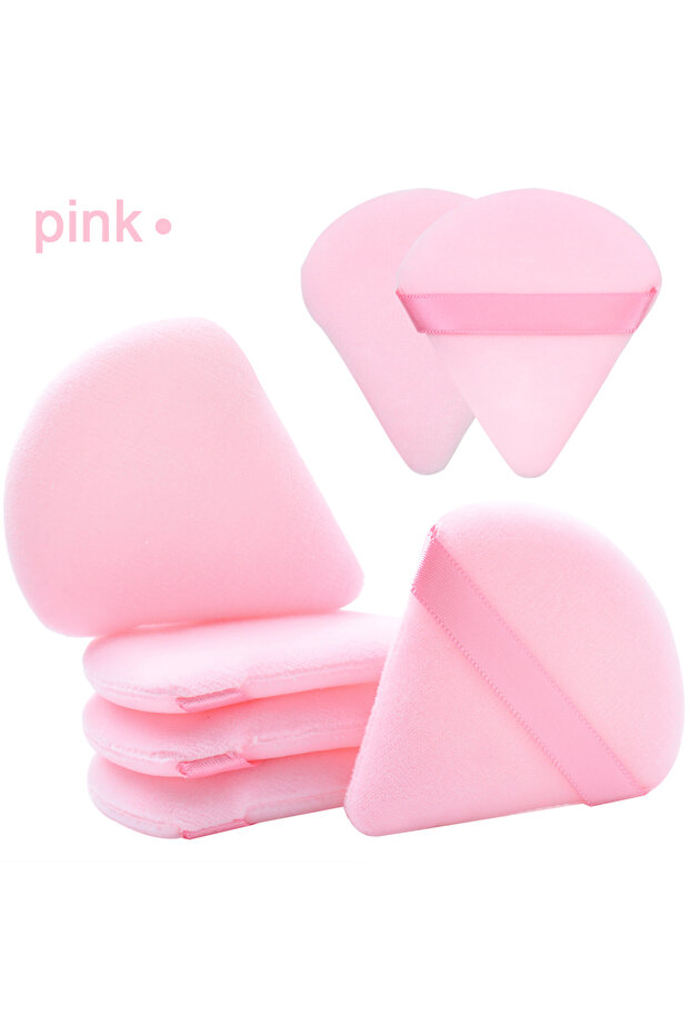 7pcs pink triangle 7Pcs Triangel Makeup Powder Puff Soft Velvet Cosmetic Sponges For Contouring, Eye