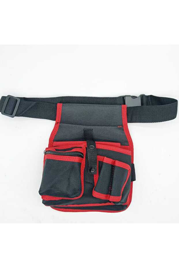 Red Multifunctional Tool Storage Bag Pouch Belt Hardware Electrician Toolkit Drill Waist Bag Wrench