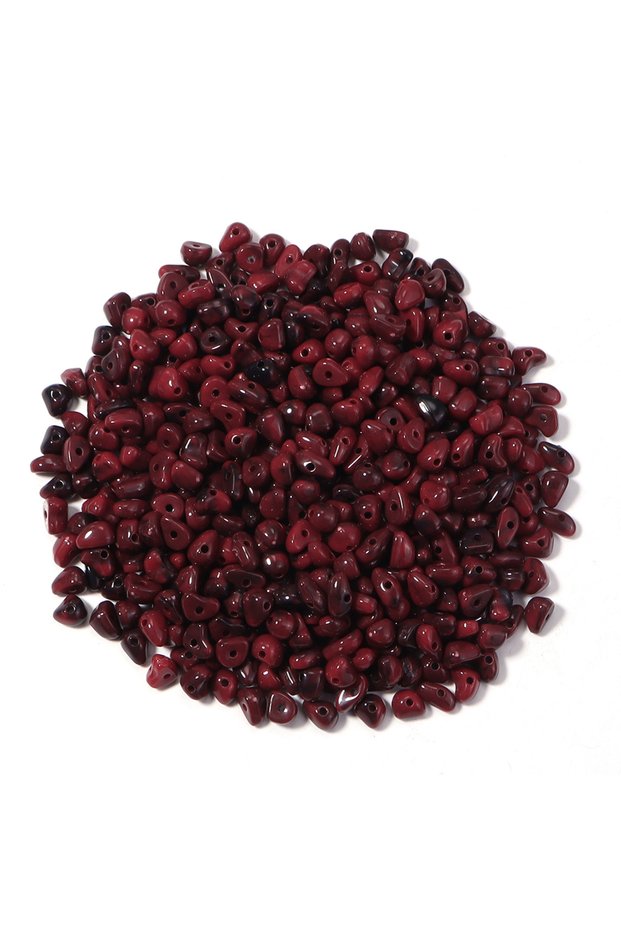 5-8mm 150pcs Red Black 150pcs Acrylic Imitation Gemstone Irregular Chip Beads For Jewelry Making 5-8