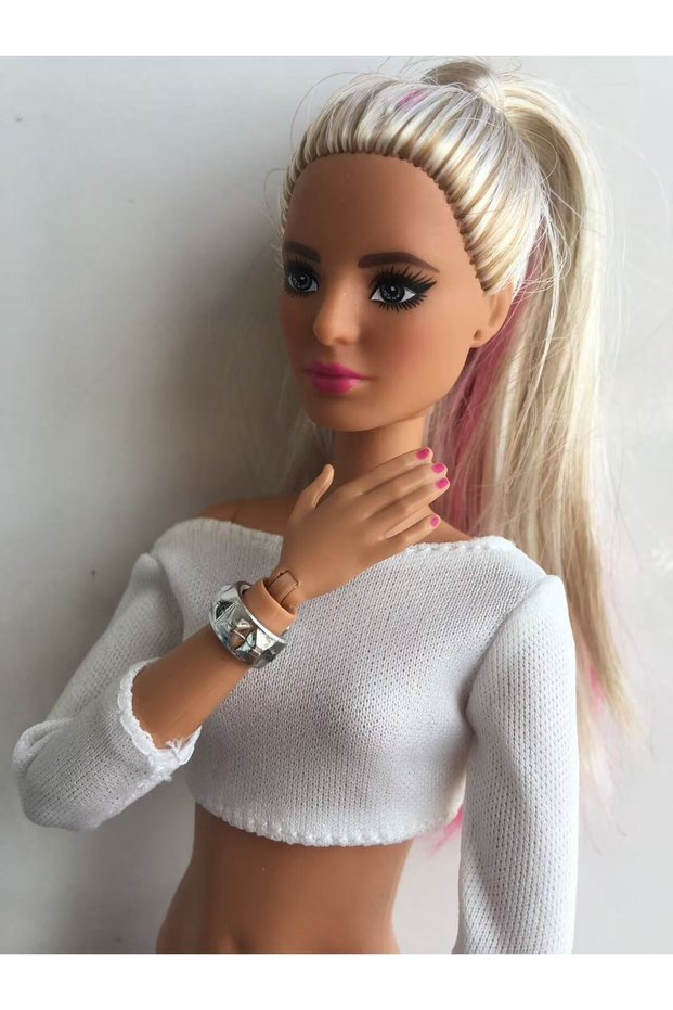 little defectives silver bracelet Original Doll Necklace Bracelet Hair Pins Earphone Earrings for Fa