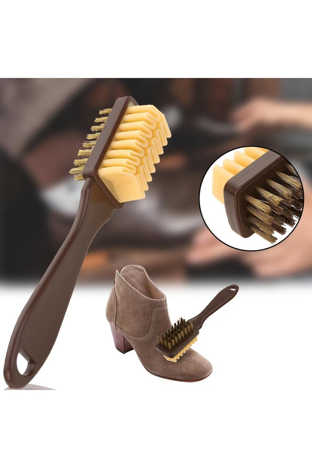 Shoe Cleaning Brush Kit 2-in-1 Dual-Ended with Eraser - Durable Plasticfor Suede Nubuck Boots | Univ