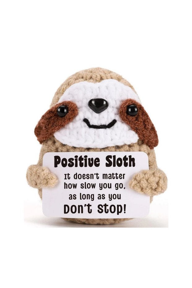 F Coffee Cup Cute Cow Doll With Card Inspiring Positive Energy Cards Encourage Others Handmade Knitt