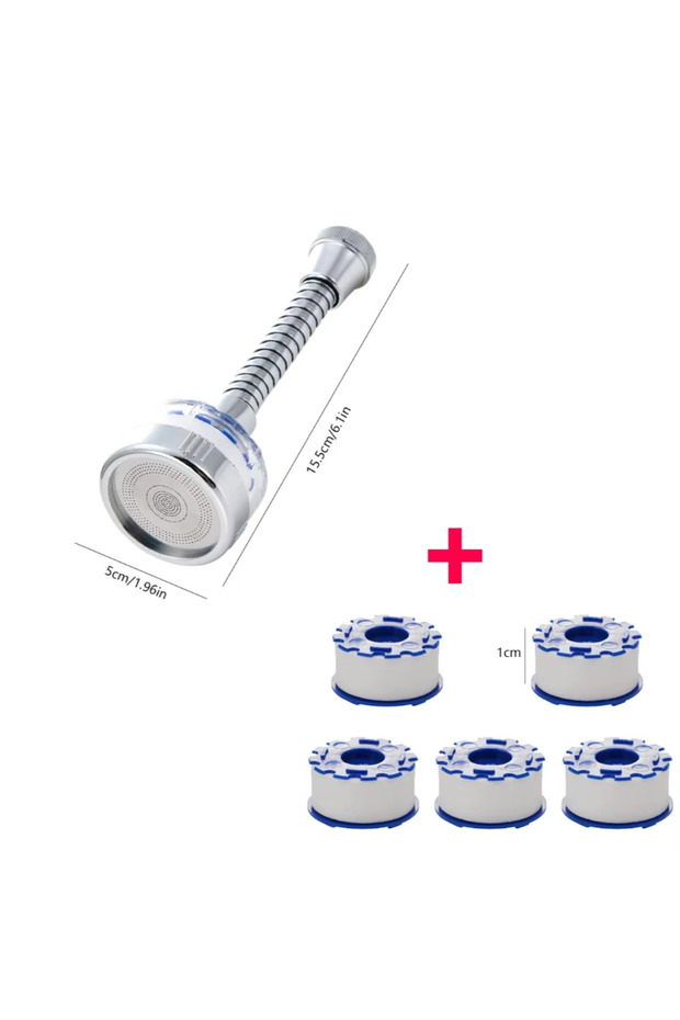 1x FaucetB 5xFilter Kitchen Faucet Water Filter 360° Sink Filter Pressurized Sink Faucet Water Filte