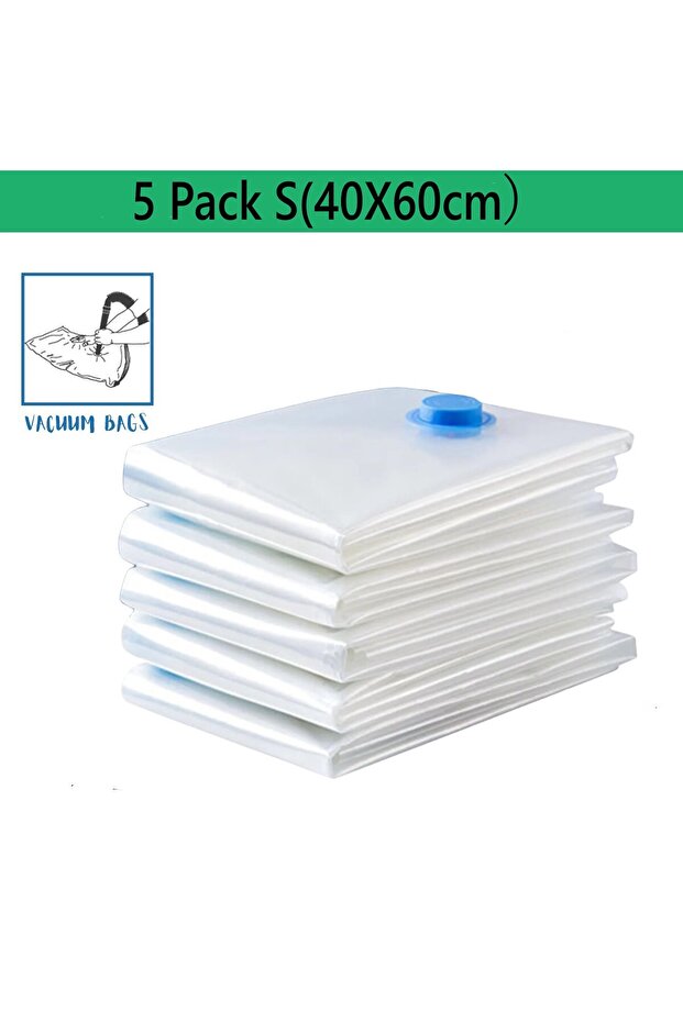 Show In Picture 5Pack S Only Bags 5 Pack Vacuum Storage Bags, Space Saver Bags Compression for Comf