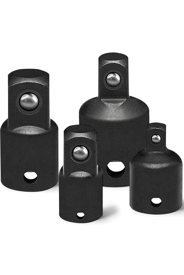 4 PCS Set 4PCS 1/2 3/8 1/4 inch Impact Socket Adapter Reducer Set Use Wrenches Drills in Auto and Im