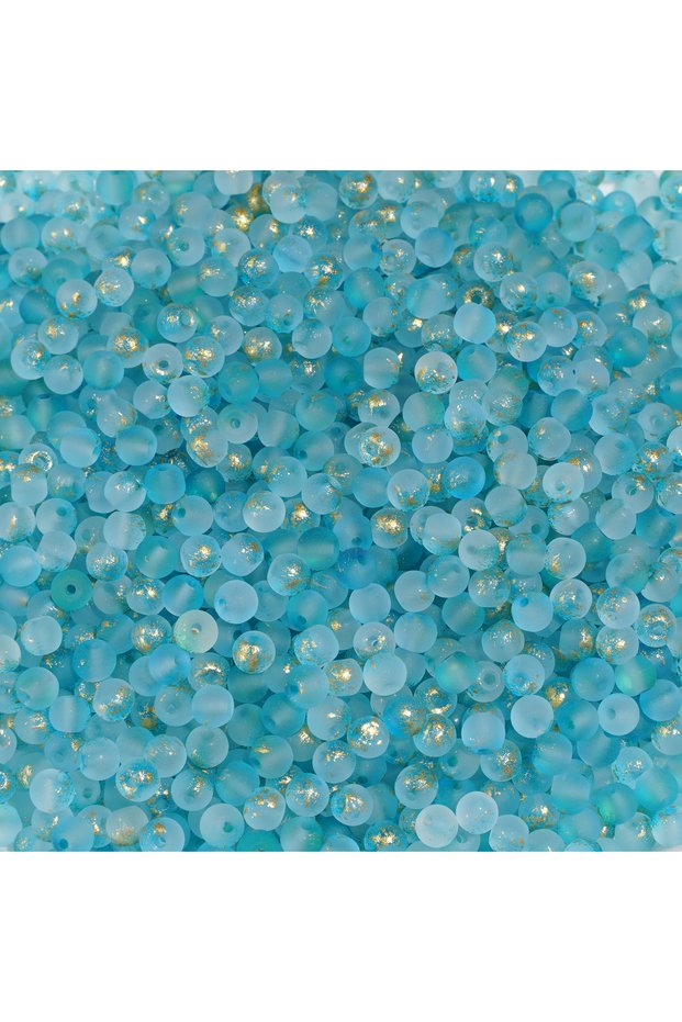 4mm 100pcs style3 100Pcs 4mm High Quality Frosted Gold Splattered Glass Rice Beads Loose Beads for H