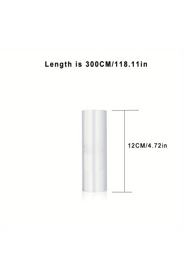12x300CM 1pcs 1 Roll Vacuum Bags For Food,Vacuum Food Preservation Bag,BPA-FREE, Sealed Storage Bags