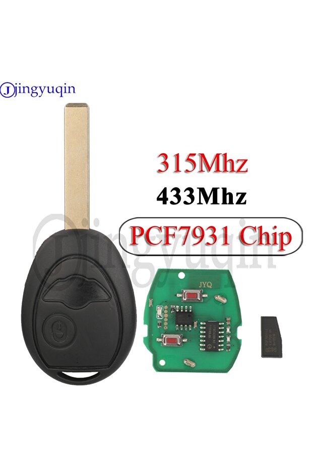 433mhz Full key Jingyuqin 315/433Mhz PCF7931 Chip 2 Button Remote Car Key For BMW Mini Cooper S R50