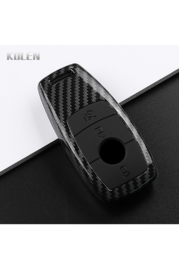 Carbon only case ABS Carbon Fiber Style Car Key Case Cover For Mercedes Benz E S G Class GLC CLE CLA