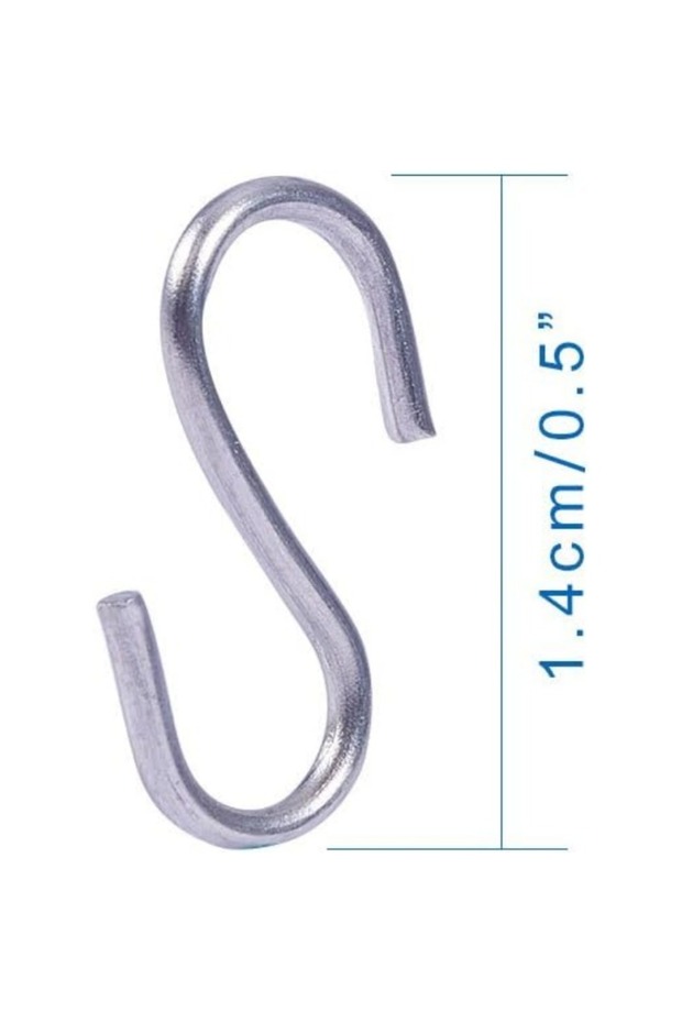 150pcs Elite 150 Pack 304 Stainless Steel 0.55 Inch S Hooks Connectors Metal Wire Hangers for Hangin