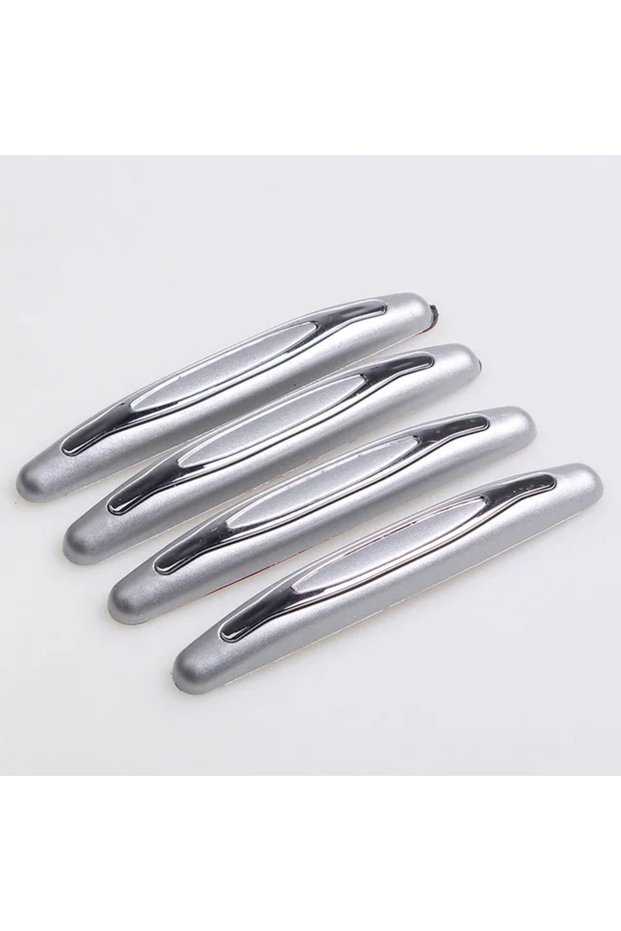 Gray 4Pcs Car Door Protector Guard Strip Scratch Protector Car Rubber Bumper Stickers Auto Door Edge