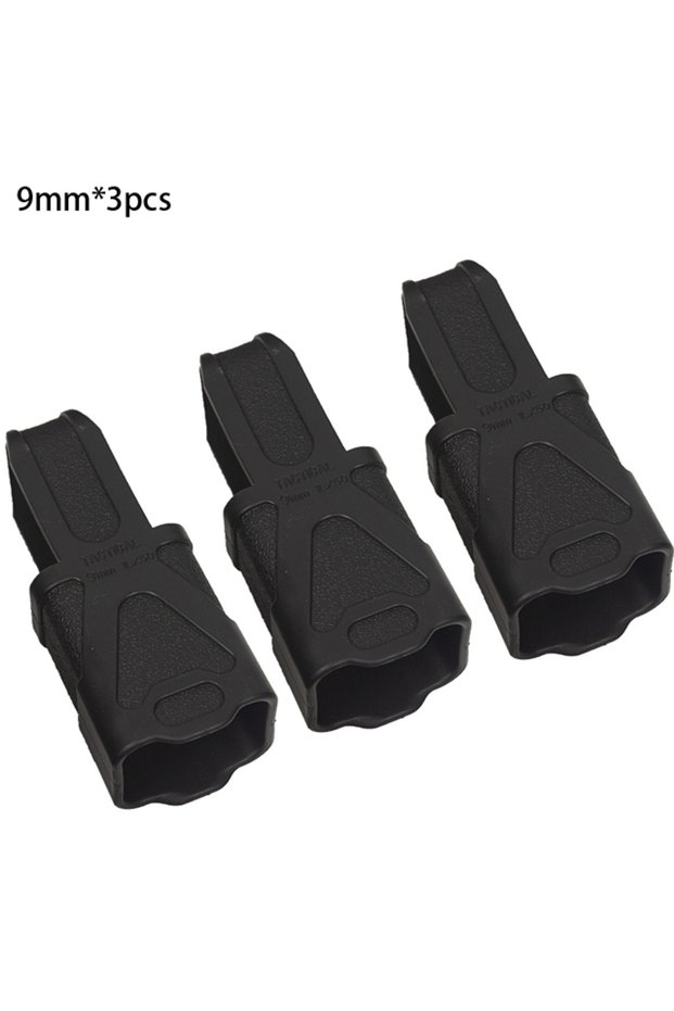 9mm-BK-3PCS Tactical 3pcs Fast Mag Pull Rubber Cage Loops 9mm 5.56 7.62 For Shooting Hunting Paintba