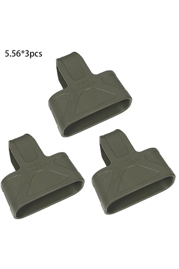 5.56-OD-3PCS Tactical 3pcs Fast Mag Pull Rubber Cage Loops 9mm 5.56 7.62 For Shooting Hunting Paintb