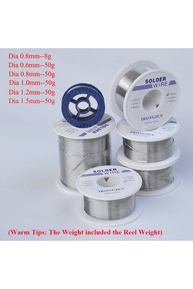 Dia0.8mm8g Irongien Irongien High Purity Soldering Wire 8g50g/Roll Mixed Tin Rosin Core Dia 0.6-1.5m