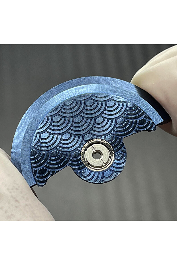 Blue Mod NH35 Automatic Oscillating Weight Hammers Blue Great Wave Rotors Parts Fit to NH34 NH35A NH