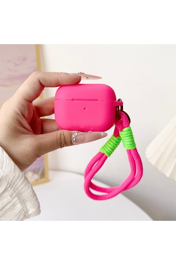 airpods 4 red For Airpods 4 Pro 3 Generation Cover Slim Silicone Case Full Protector Cover with Wris