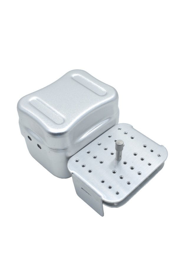 1pc Silver 1pc F062 Dental Box 30 Points Endo Files Holder Disinfection Metal Autoclave Sterilizer C