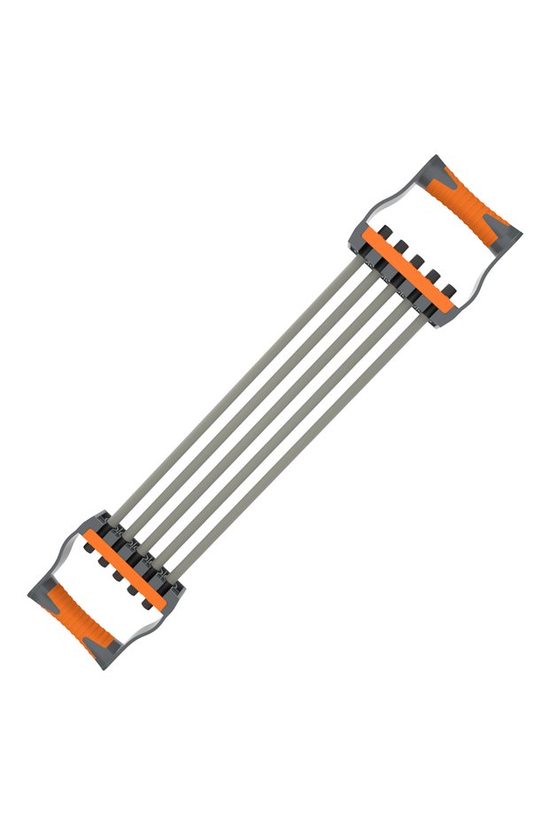 grey Adjustable Chest Expander 5 Ropes Resistance Exercise System Bands Strength Trainer for Home Gy