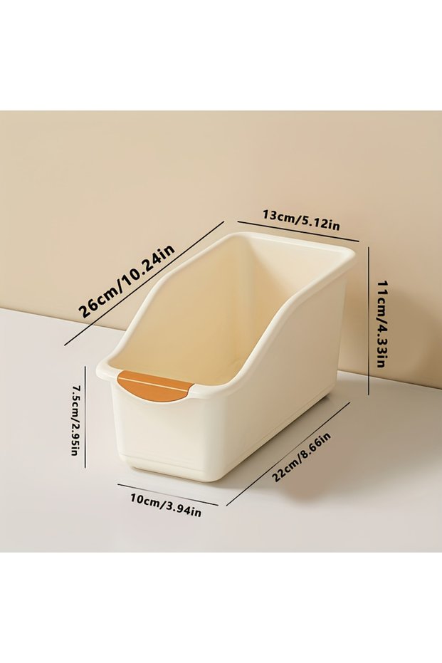 1pc Orange 1/3pcs Multi-Functional Storage Box Set - Curved Space-Saving Design, Ideal for Home Orga