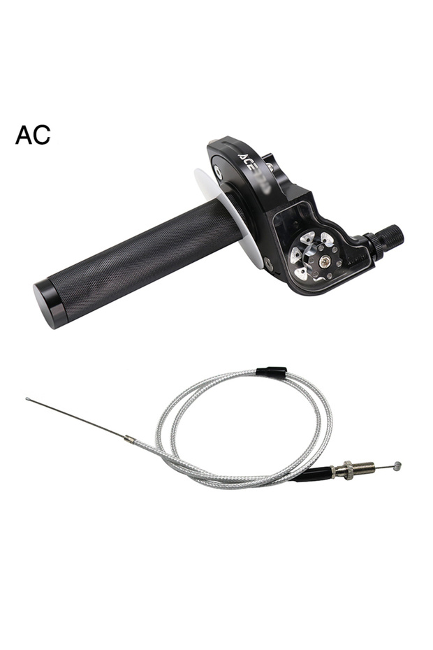 AC Black set ZSDTRP 22mm Universal CNC Aluminum Accelerator Throttle Twist Grips Handlebars For Moto