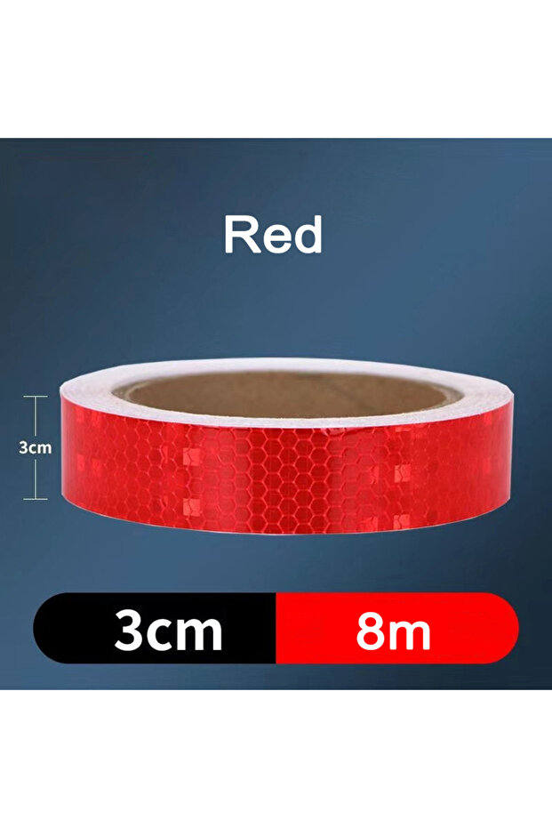 red-3cmX8m 3cm*20/10/8/3m Reflective Tapes Reflectors Warning Tape Night Safety Sticker White Red Or