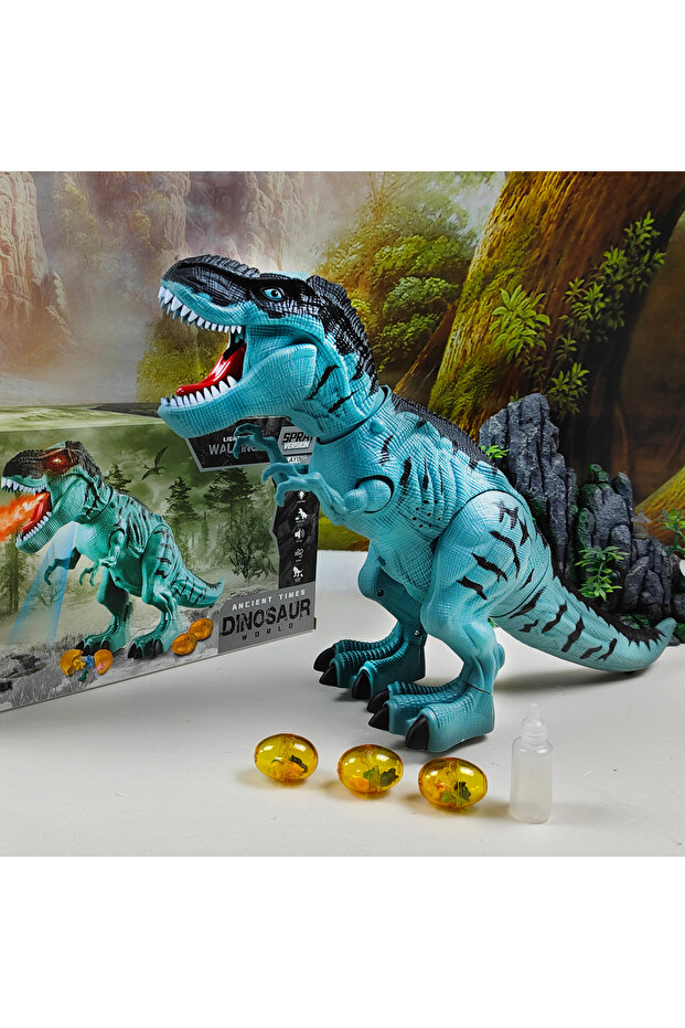 LAN56 Electric Toy Large Size Walking Spray Lay Eggs Dinosaur Robot for Kids With Light Sound Mecha