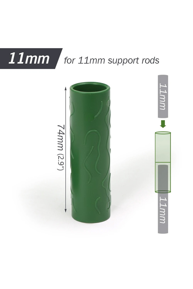 11mm-20PCS 20PCS Plant Support Connectors Vines Climbing Plant Connecting Pipes 8/11/16/20mm Garden