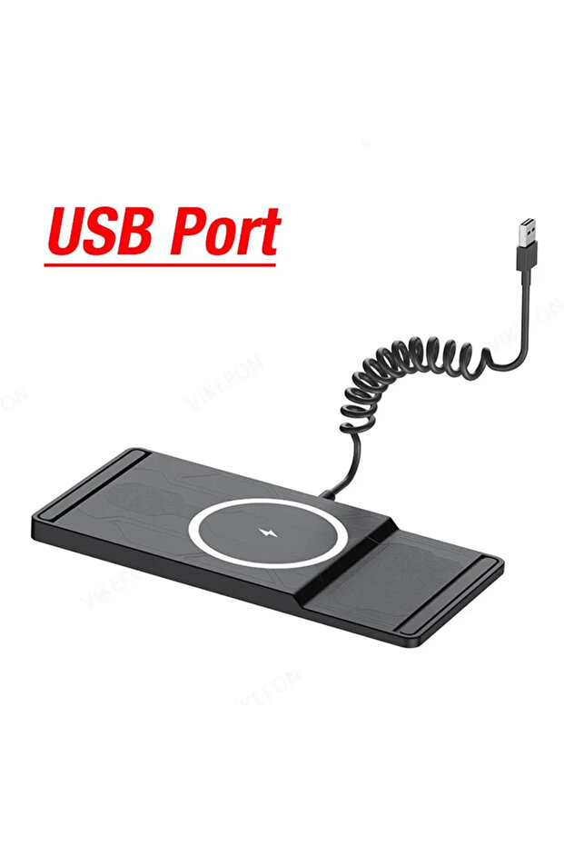 USB Car Wireless Charger Phone Pad for iPhone 17 16 15 14 13 12 Pro Max AirPods Samsung Xiaomi Airpo