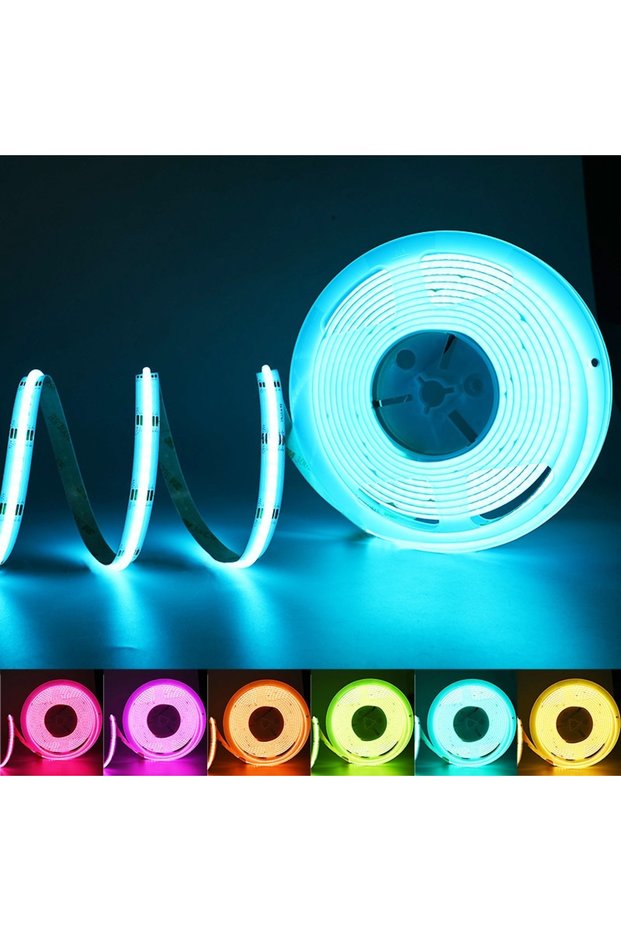 5m RGB DC24V RGB COB LED Strip 576 LEDs/m High Density Flexible Dimmable FCOB Led Tape Lights Colorf