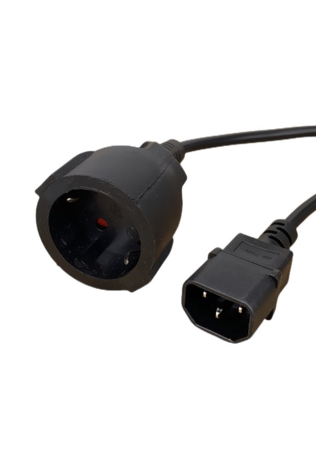 30cm black PDU UPS Cable IEC C14 to Euro Schuko Socket Power Extend Cable 30cm Schuko CEE7/4 Power