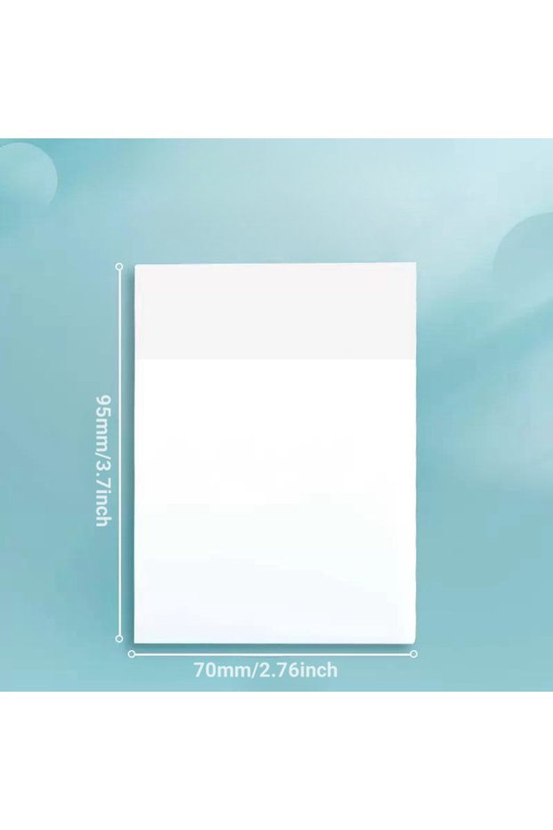 Large 1 pack Transparent Sticky Note Pad, 3 Different Size See Through Clear Sticky Notes, Waterproo