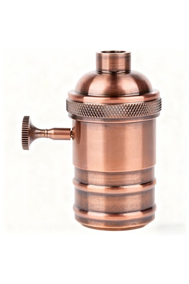 Red bronze Retro E27 Lamp Holder Vintage Style Die Cast Aluminum Light Socket Compatible with Edison