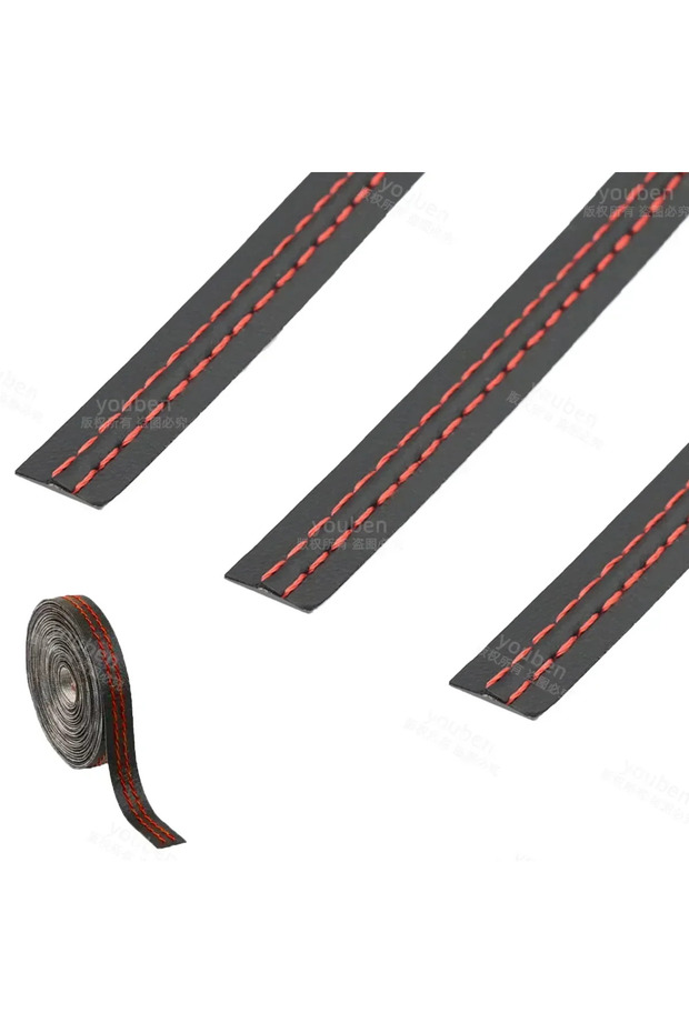 200cm Red 2m/8m Car Self-adhesive Moulding Trim Car Interior Dashboard Leather Decoration Line DIY B