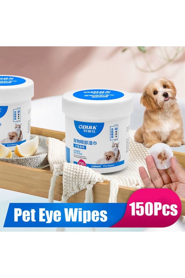 150Pcs Pet Eye Wipes Cats And Dogs Tearmark Wet Wipes Dog Cat Eyes Ears Cleaning Paper Towels Cats A